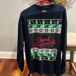 Drink wisconsibly long sleeve Christmas sweater pattern